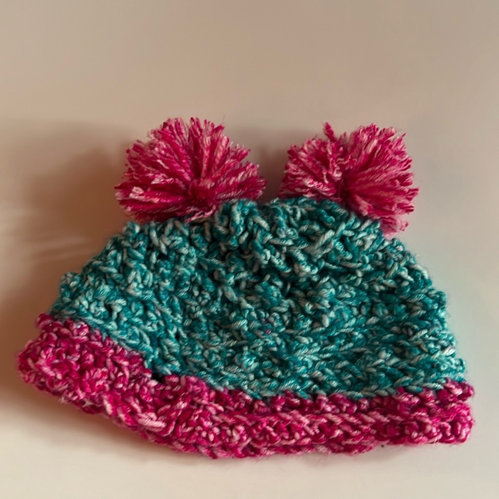 Handmade crochet baby beanie
